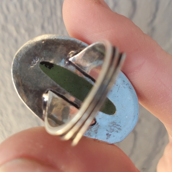 New Nephrite Jade 925 Silver Ring. - Picture 14 of 16